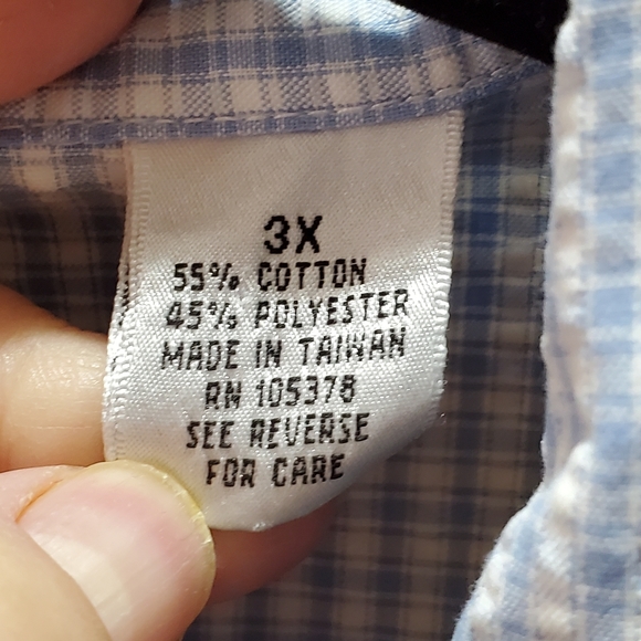 Draper's & Damon's Long Sleeve Button Up Shirt Size 3x - Picture 3 of 5